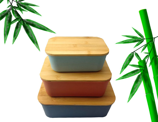Hot sales newest eco friendly colorful bamboo fiber lunch box with bamboo lid