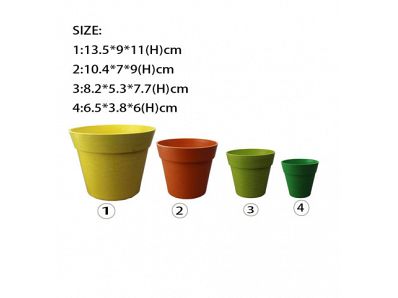 Wholesale colorful bamboo fiber flower pot