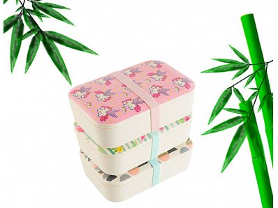 New design bento lunch box feature bamboo fibre lunch box