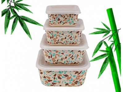 Lunch box set with decal printed