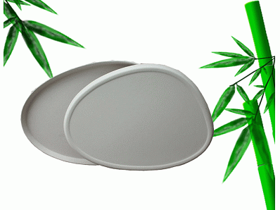 Bamboo fiber plates dishes irregular shaped dish and plate cheap plate made in china