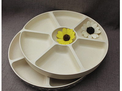 Family eco friendly bio homewares bamboo fiber dinnerware dishes, plate for snack, bamboo plate for bread