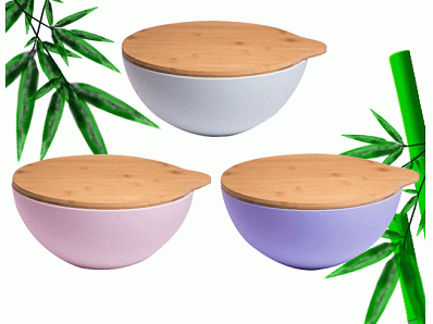 Muti functional solid beech wood salad bowl with handle salad wood bowl