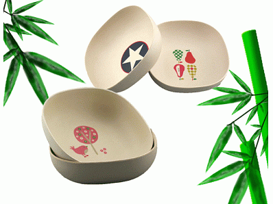 Eco friendly unbreakable reusable bamboo fiber take away bowl