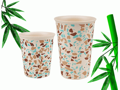 Bamboo fibre cup biodegradable eco- friendly design printing customize logo biodegradable eco- friendly mug
